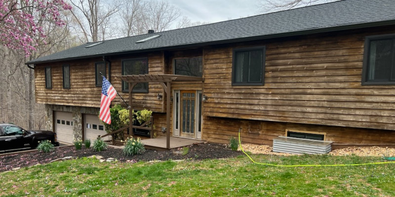 Cedar-Sided Home Staining in Culpeper, Virginia